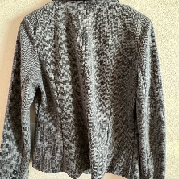 Grey Knit Blazer - Picture 2 of 3